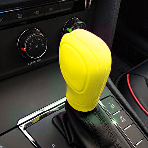 Seat Ibiza Dsg Silikon Vites Topuzu Kılıfı Sarı R Logo