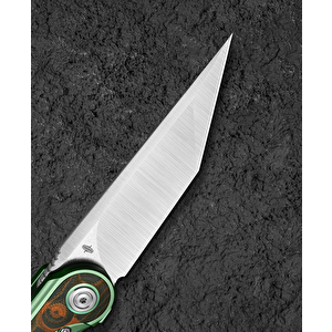 Bestech Blind Fury Bt2303c Yeşil Titanyum Turuncu Karbon Fiber Kaplama Sap Stonewash+saten M390 Çakı