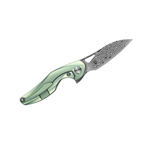 Bestech The Reticulan Bt1810i Titanyum Sap Damascus Mini Çakı ( Şam Çeliği )