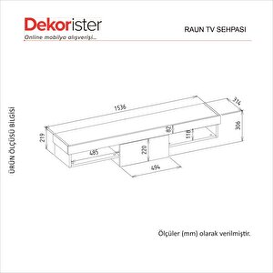 Dekorister Raun Tv Sehpası Sepet - Antrasit