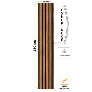 Mdf Ahşap Akustik Duvar Paneli 50 X 280 Cm (teak)