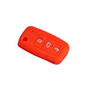 Vw Transporter T5 Uyumlu Silikon Anahtar Kabı Kırmızı Anahtar Kılıfı Kırmızı