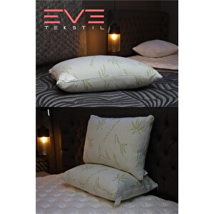 Eve 4 Adet Bamboo Kılıflı Silikon Elyaf Yastık 50cm X 70 Cm 800 Gr 50x70 cm