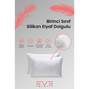 8 Adet Pollycotton Kılıflı Silikon Yastık 50 X 70 Cm 900 Gr 50x70 cm
