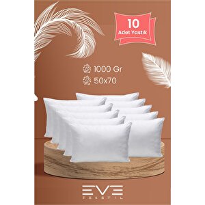 10 Adet Rollpack Yastık Mikrosilikon 1000 Gr 50x70 cm