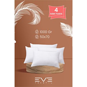 4 Adet Rollpack Yastık Mikrosilikon 1000 Gr 50x70 cm