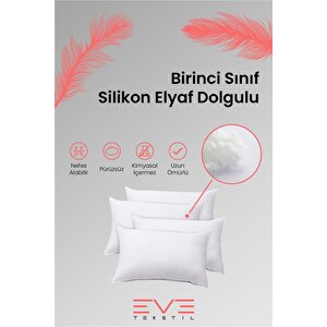 4 Adet Rollpack Yastık Mikrosilikon 1000 Gr 50x70 cm