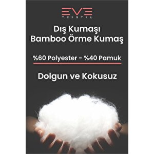 Eve 2 Adet Bamboo Kılıflı Silikon Elyaf Yastık 50cm X 70 Cm 800 Gr