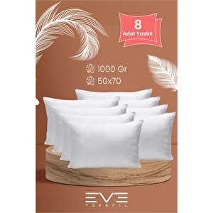 8 Adet Rollpack Yastık Mikrosilikon 1000 Gr 50x70 cm