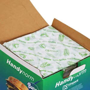 Handynorm Hamburger Burger Pide Tost Sandviç Kılıfı Poşeti - 12.5x12.5 Cm. - 2000 Adetlik 3 Kutu