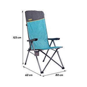 Uquip Justy Xl 3 Pozisyonlu Konforlu Katlanır Kamp Sandalyesi Boulder