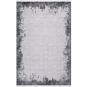 Halı Zara 1007 Antrasit Serisi Akrilik Salon Oturma Yatak Odası Halısı 160x230 cm