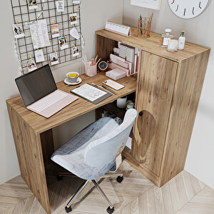 ROOMART Daisy Raflı Çalışma Masası , Çocuk Çalışma Masası, Ofis Çalışma Masası, Bilgisayar Masası