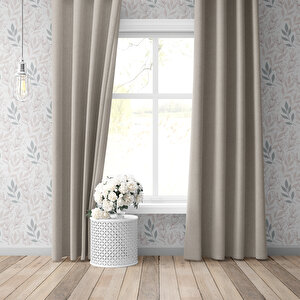 Etshome Krem Blackout Fon Perde Tek Kanat 100x260 cm