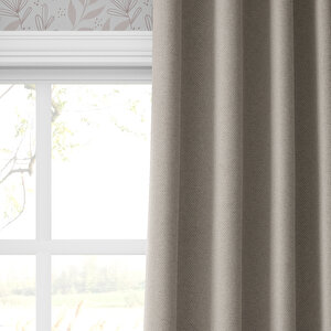 Etshome Krem Blackout Fon Perde Tek Kanat 100x260 cm
