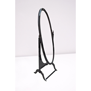 Ayna Boy 18069 Ahşap Oval Kayın-mdf Parlak Siyah Nature Dekoratif Ayna El Yapım
