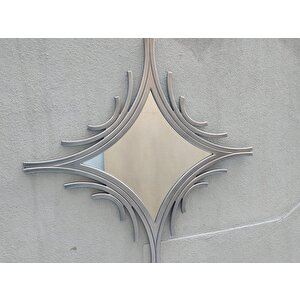 Ayna 18197 Cnc Model Mdf Kesim Modern Tarz Esteti Çizgi Gümüş Gri̇ Renk.el Yapım
