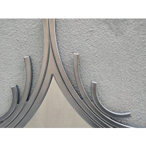 Ayna 18197 Cnc Model Mdf Kesim Modern Tarz Esteti Çizgi Gümüş Gri̇ Renk.el Yapım