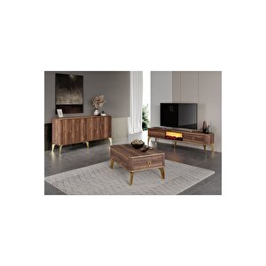 Smart Şömineli 3'lü Salon Set Takımı