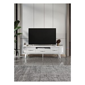 Vns Modüler Mebran Kapak Tv Sehpası 180 Cm Perast Oval Tv Ünitesi