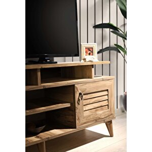 110 Cm Panjurlu Raflı Tv Sehpası
