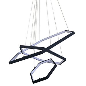 Lost Altıgen Triple Sarkıt Led Avize Ø70-50-30 Cm 85 Watt