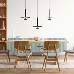 Led Avize Sarkıt Ahşaplı Avize 3*25 Cm