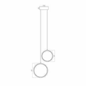 Apliqa Yatak Başı Sarkıt Led Avize Ø25-20cm 25watt
