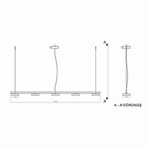 Cord Plex Sarkıt Led Avize 120 Cm 35 Watt