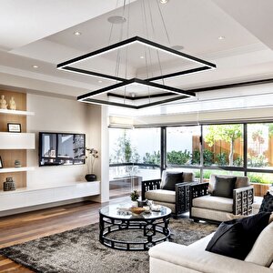Sarkıt Led Avize Sumatra 60x60 Cm 72 Watt