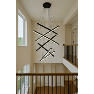 Loft Yüksek Tavanlar Sarkıt Led Avize  140 Watt