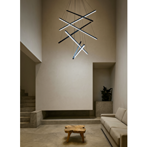 Loft Yüksek Tavanlar Sarkıt Led Avize  140 Watt