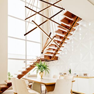 Loft Yüksek Tavanlar Sarkıt Led Avize  140 Watt