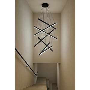 Loft Yüksek Tavanlar Sarkıt Led Avize  140 Watt