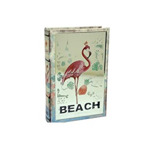 Kutu Kitap Aynalı Flamingo Dekoratiif Hediyelik