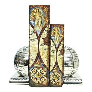 Kutu Kitap Harita 2'li Set Kitap Kutusu Dekoratif Hediyelik