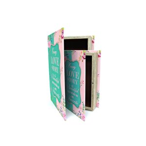 Kutu Kitap Love Story 2'li Set Kitap Kutusu Dekoratif Hediyelik