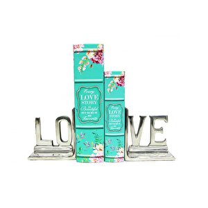 Kutu Kitap Love Story 2'li Set Kitap Kutusu Dekoratif Hediyelik