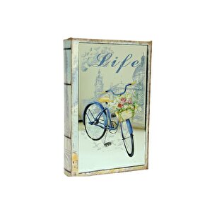 Kutu Kitap Aynalı Bisiklet Dekoratif Hediyelik