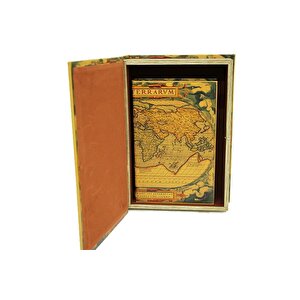 Kutu Kitap Harita 2'li Set Dekoratif Knm-c0141