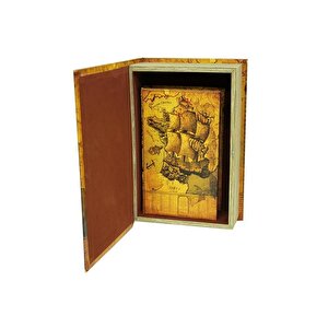 Kutu Kitap Harita 2'li Set Dekoratif Hediyelik