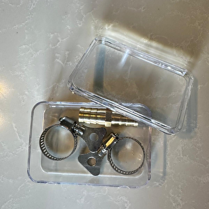 Hortum Kelepçesi Metal Kelebek (2 Adet) Ve 2 Yollu Pirinç Konnektör(12mm-1/2')
