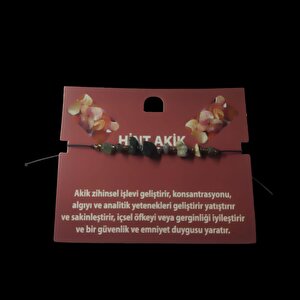 Doğal Taş Bileklik Hint Akik Taşı Bileklik Ayarlanabilir İpli Think Who Taş Kristalize Kırık Taş Şifalı Bileklik
