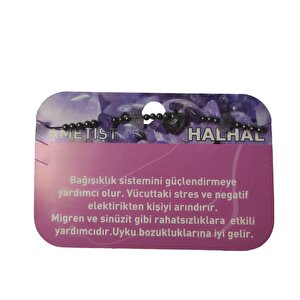 Ametist Taşı Halhal Doğal Taş Bileklik Hal Hal  Ayarlanabilir İpli Mor Taş Kristalize Kırık Taş Şifalı Halhal Bileklik