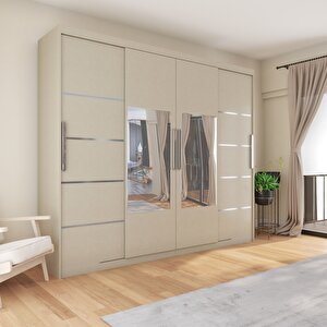 Sürgülü Gardırop Dört Kapaklı 280/210 (koton Vi̇zon) Rengi̇