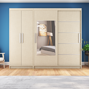 Sürgülü Gardırop Kısmı Kapaklı Sürgülü Gardırop 270/210 Cm ( Koton Vi̇zon)