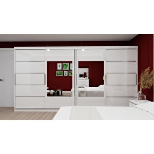 Sürgülü Gardırop Takım 280/210 Dolap 2 Ad. Komodin 1ad. Şifonyer Dörtlü