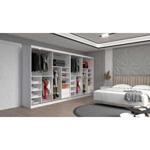 Sürgülü Gardırop Takım 280/210 Dolap 2 Ad. Komodin 1ad. Şifonyer Dörtlü