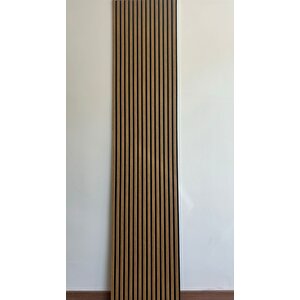 Akustik Duvar Paneli / 60x280 / Teak / 5 Mm Keçe / 9 Mm Çıta