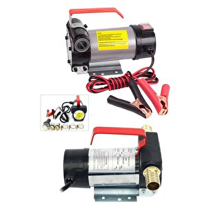 24 V Kendinden Emişli Elektrikli Taşınabilir Yakıt Sıvı Yağ Aktarma Mazot Pompası Paslanmaz 24v